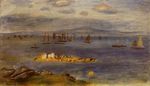 Ренуар Берег Бретани Рыбацкая лодка 1878г